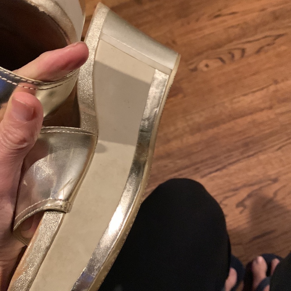 Gold Prada slip on wedges size 38 - Picture 11 of 12